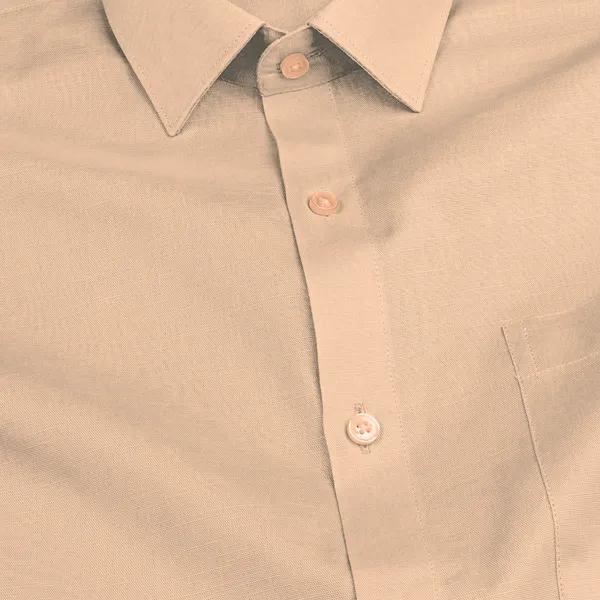 Cream_Solid_Linen_Shirt_For_Man