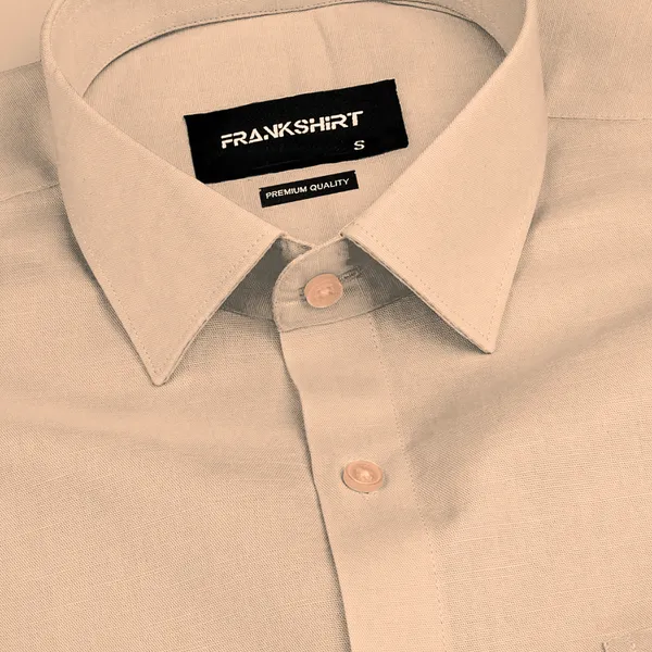 Cream_Solid_Linen_Shirt_For_Man