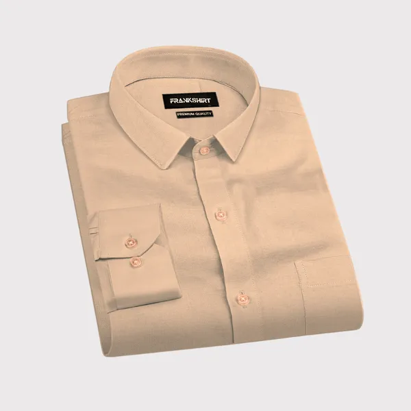 Cream_Solid_Linen_Shirt_For_Man