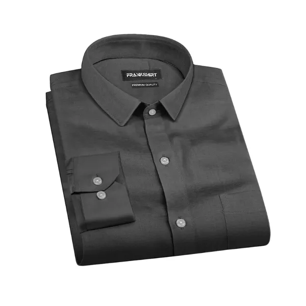 Dark_Grey_Solid_Linen_Shirt_For_Man
