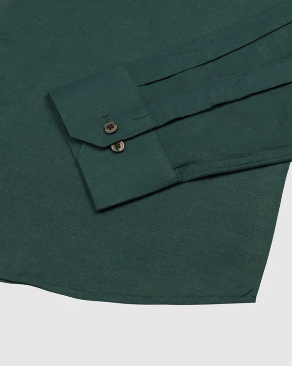 New_Linen_Shirt_For_Man_Bottle_Green