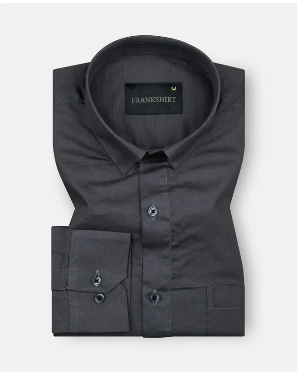 New_Linen_Shirt_For_Man_Black