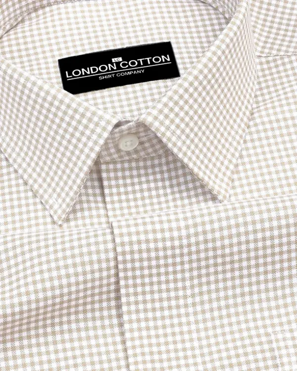 Cream_Check_Oxford_Premium_Cotton_Shirt_For_Men