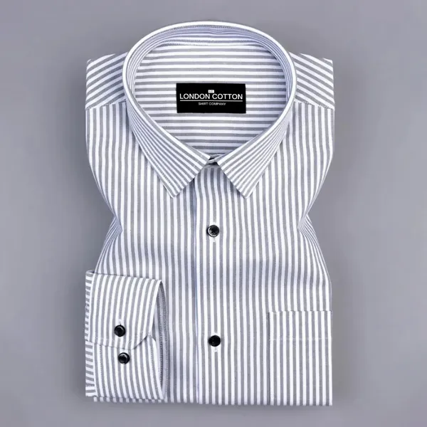 Light_Grey_Stripe_Oxford_Premium_Cotton_Shirt_For_Men