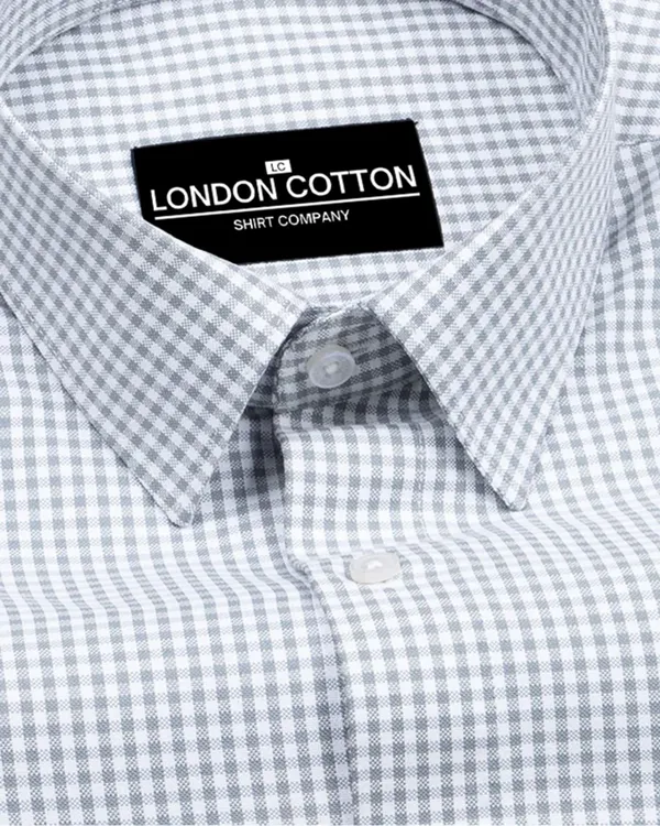 Silver_Check_Oxford_Premium_Cotton_Shirt_For_Men