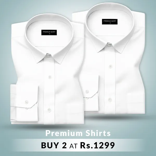Pack_Of_2_Premium_Cotton_Solid_Shirt_For_Man_White
