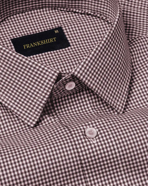 Maroon_Check_Oxford_Premium_Cotton_Shirt_For_Men