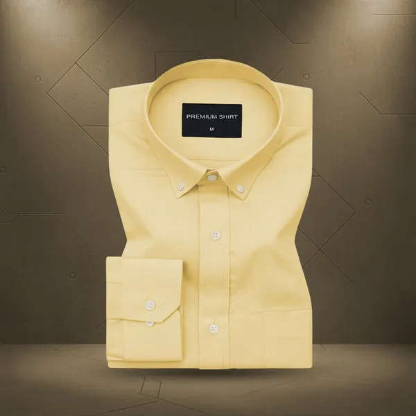 New_Lemon_Oxford_Cotton_Shirt_For_Men