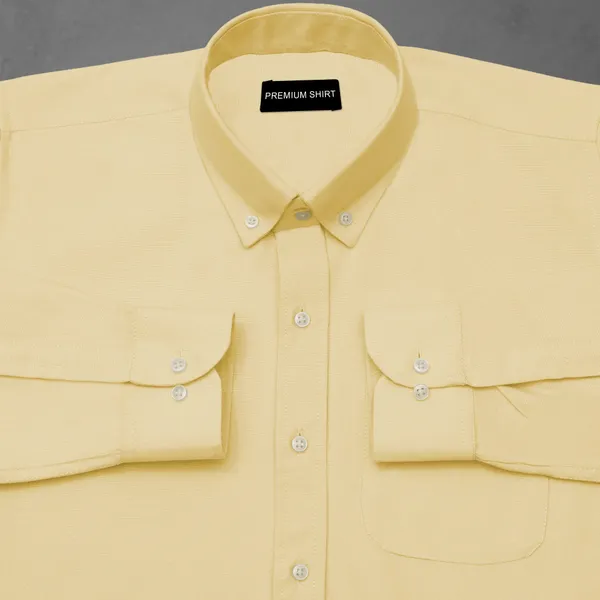 New_Lemon_Oxford_Cotton_Shirt_For_Men