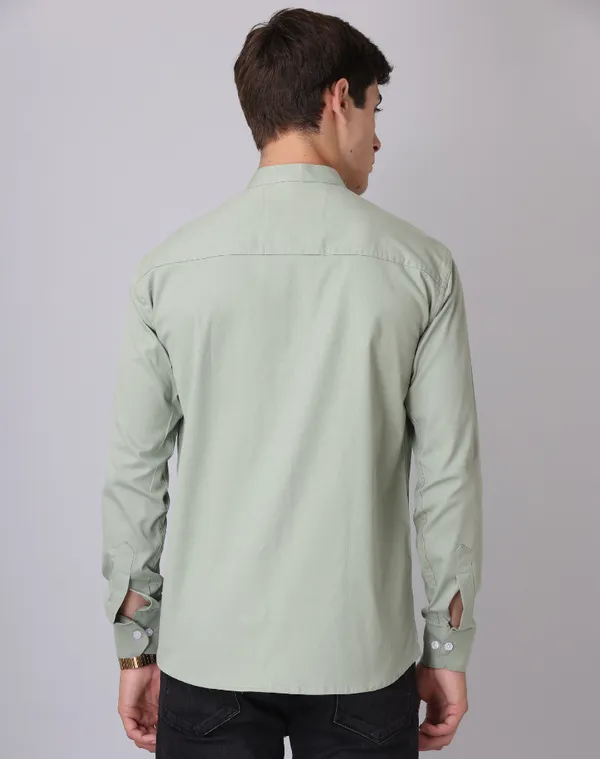 Chinese_Collar_Pista_Tailored_Fit_Cotton_Casual_Shirt_For_Man