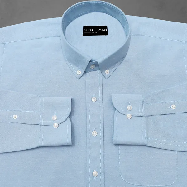 Pack_Of_2_Sky_Blue_White_Oxford_Cotton_Shirts_Bundle_For_Men
