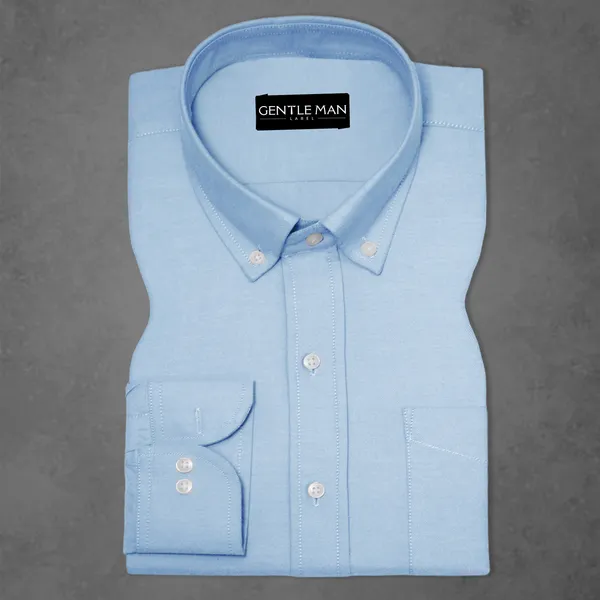 Pack_Of_2_Sky_Blue_White_Oxford_Cotton_Shirts_Bundle_For_Men