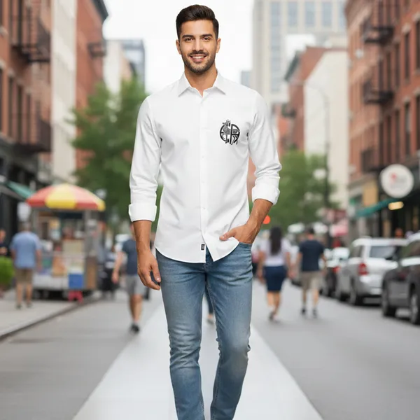 Deer_Designer_Premium_Cotton_Without_Pocket_Solid_Shirt_For_Man_White