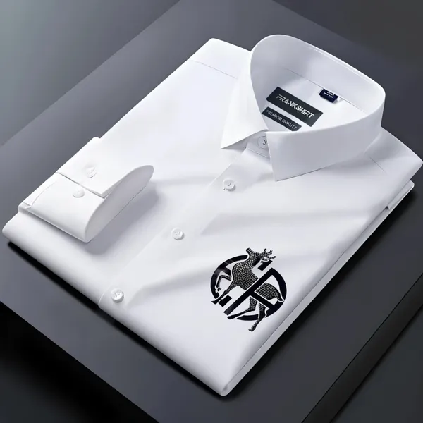 Deer_Designer_Premium_Cotton_Without_Pocket_Solid_Shirt_For_Man_White