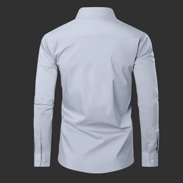 Deer_Designer_Premium_Cotton_Without_Pocket_Solid_Shirt_For_Man_Silver