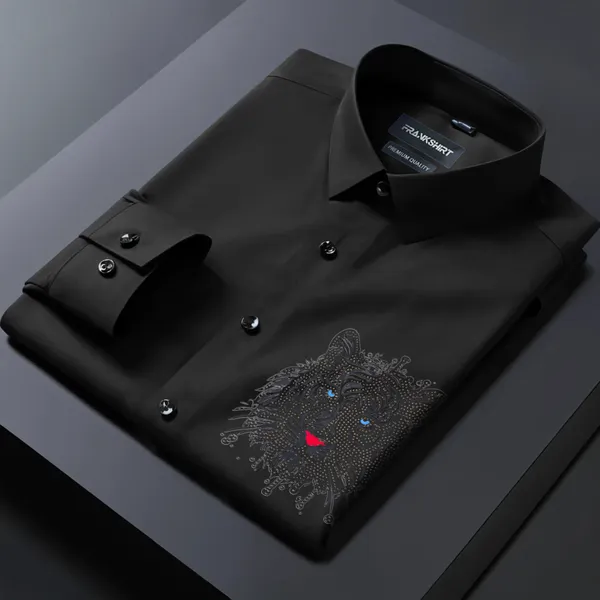 Tiger_Designer_Premium_Cotton_Without_Pocket_Solid_Shirt_For_Man_Black