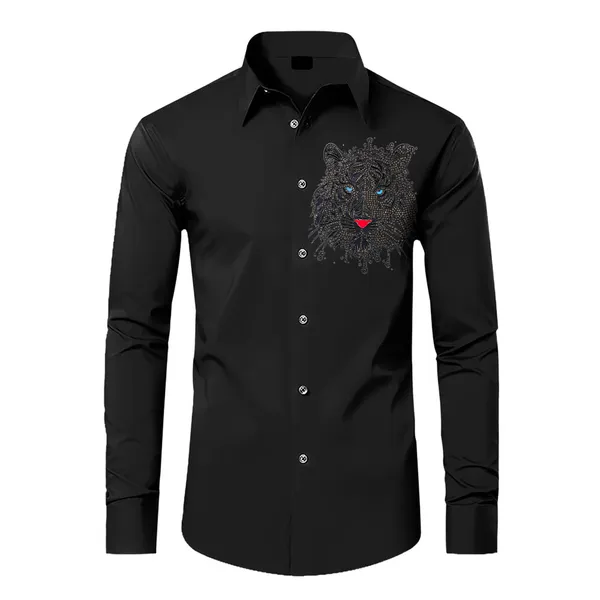Tiger_Designer_Premium_Cotton_Without_Pocket_Solid_Shirt_For_Man_Black