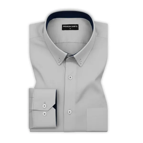 Silver_Satin_Contrast_Collar_Shirt_For_Men