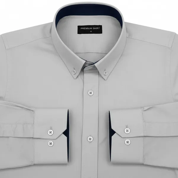 Silver_Satin_Contrast_Collar_Shirt_For_Men