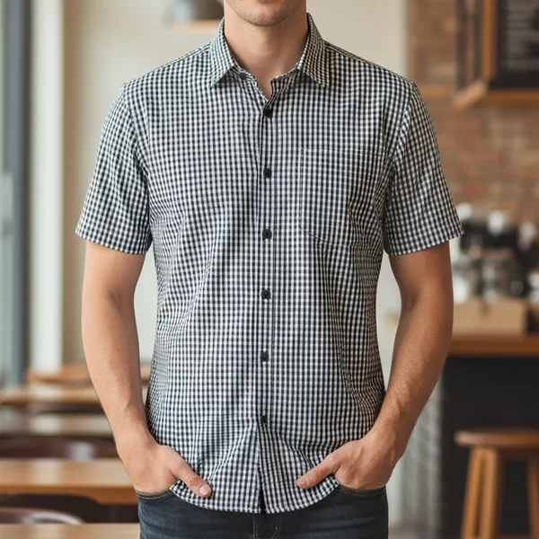 Black_Check_Oxford_Premium_Cotton_Shirt_For_Men