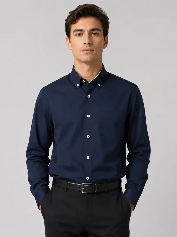 Navy_Blue_Satin_Contrast_Collar_Shirt_For_Men