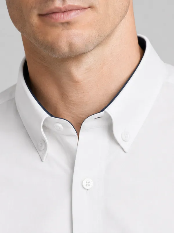 White_Satin_Contrast_Collar_Shirt_For_Men