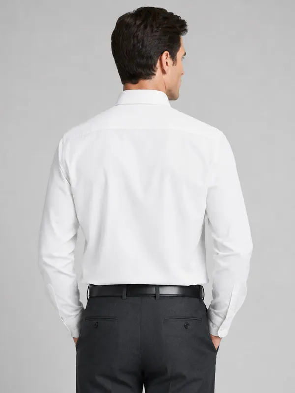 White_Satin_Contrast_Collar_Shirt_For_Men