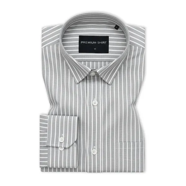 Bold_Silver_Pinstripe_Oxford_Shirt_For_Men