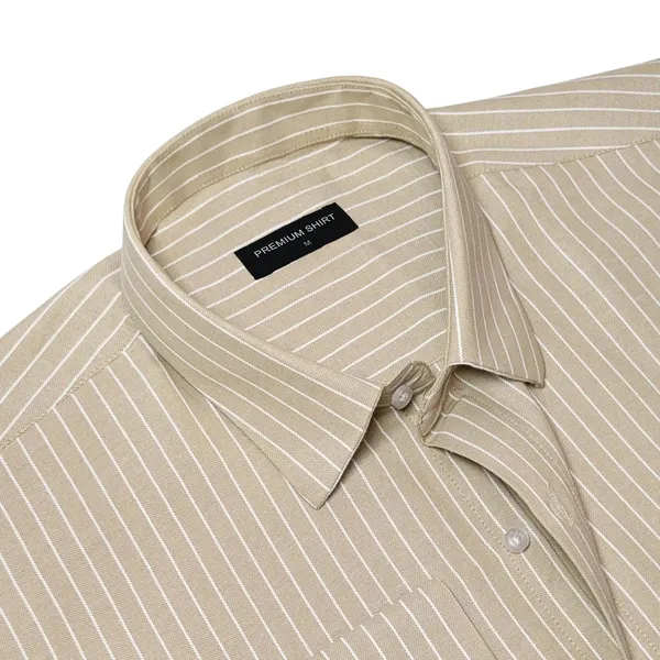 Beige_Pinstripe_Oxford_Shirt_For_Men