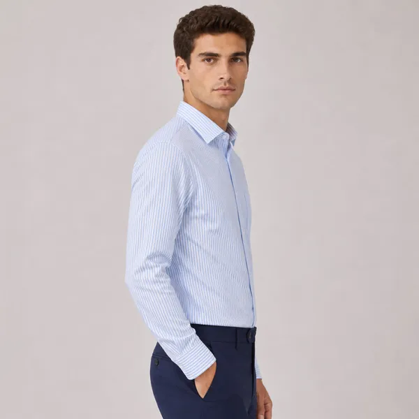 Bold_Blue_Pinstripe_Oxford_Shirt_For_Men