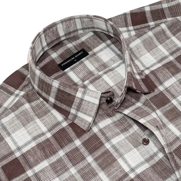 Brown_Check_Linen_Shirt_For_Men