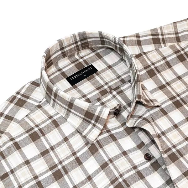 Cream_Brown_Classic_Check_Cotton_Blend_Shirt_For_Men