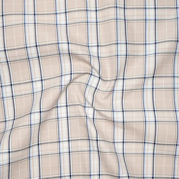 Beige_Blue_Classic_Check_Oxford_Shirt_For_Men