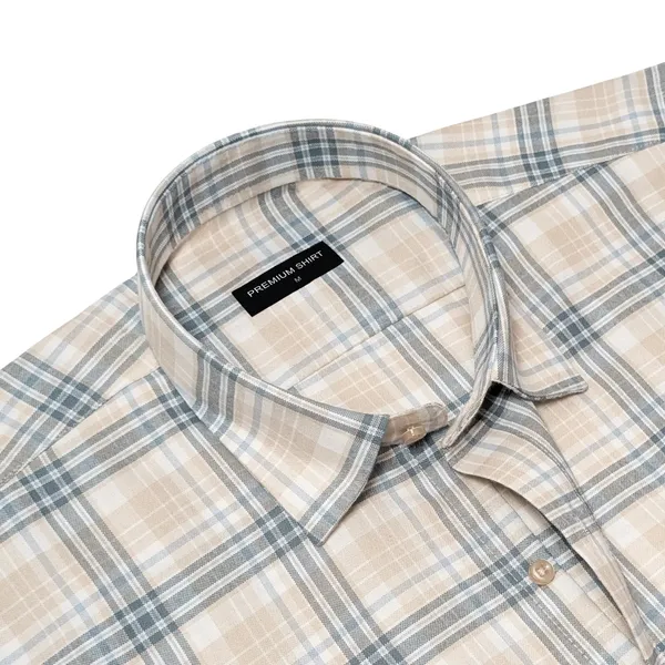 Beige_Teal_Classic_Check_Cotton_Blend_Shirt_For_Men