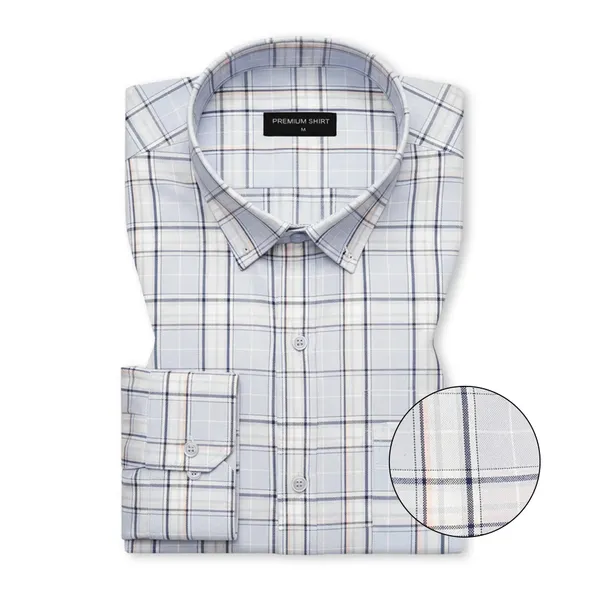 Light_Blue_Classic_Check_With_Black_Stripe_Shirt_For_Men