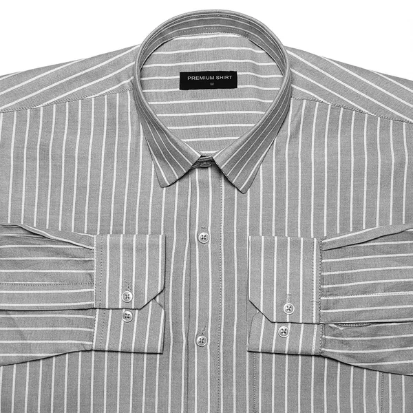 Dark_Grey_Pinstripe_Oxford_Shirt_For_Men