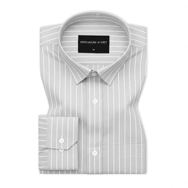 Grey_Small_Pinstripe_Oxford_Shirt_For_Men