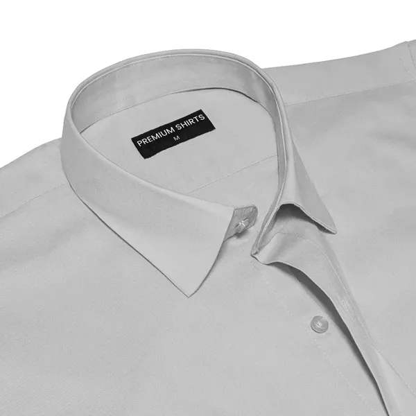 Silver_Grey_Oxford_Cotton_Shirt_For_Men