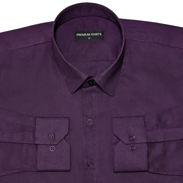 Wine_Oxford_Cotton_Shirt_For_Men