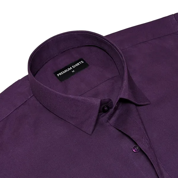 Wine_Oxford_Cotton_Shirt_For_Men