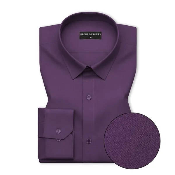 Wine_Oxford_Cotton_Shirt_For_Men