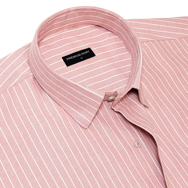 Peach_Pinstripe_Oxford_Shirt_For_Men