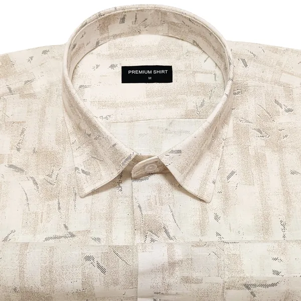 Sandstone_Abstract_Linen_Shirt_For_Men
