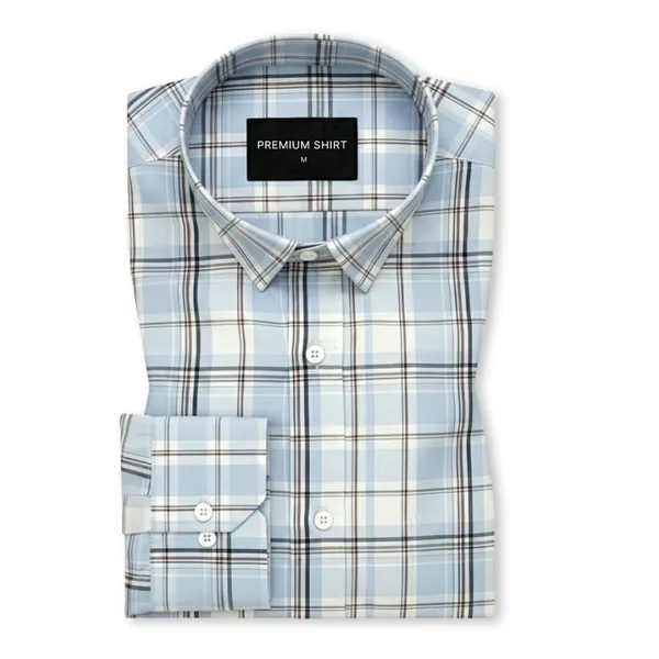 Skyline_Classic_Check_Paper_Cotton_Shirt_For_Men