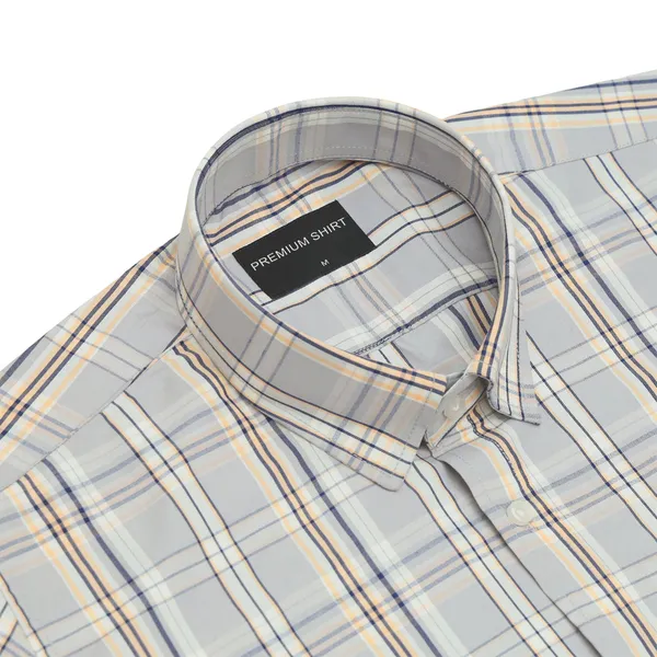 Graphite_Mustard_Classic_Check_Paper_Cotton_Shirt_For_Men