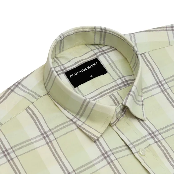 Pale_Pistachio_Classic_Check_Oxford_Cotton_Shirt_For_Men