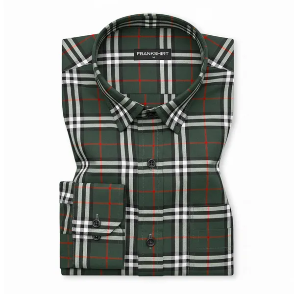 Green_Tartan_Check_Cotton_Shirt_For_Men