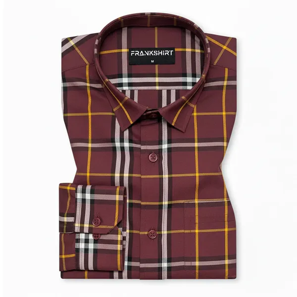 Red_Tartan_Check_Cotton_Shirt_For_Men