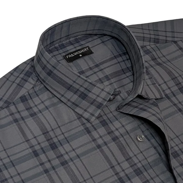 Grey_Tartan_Check_Cotton_Shirt_For_Men