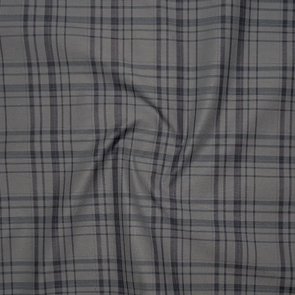 Grey_Tartan_Check_Cotton_Shirt_For_Men